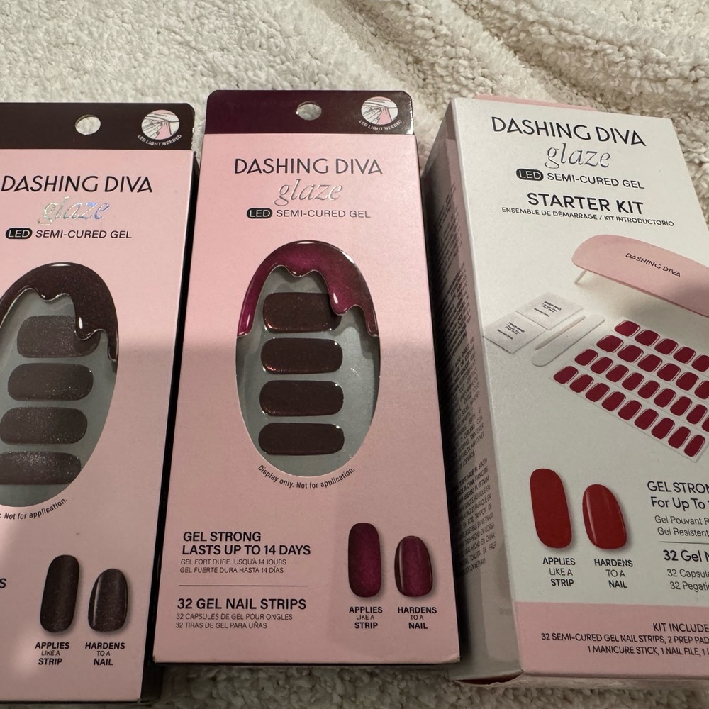 New! Glaze LED Semi-Cured Gel Starter Kit - Pink